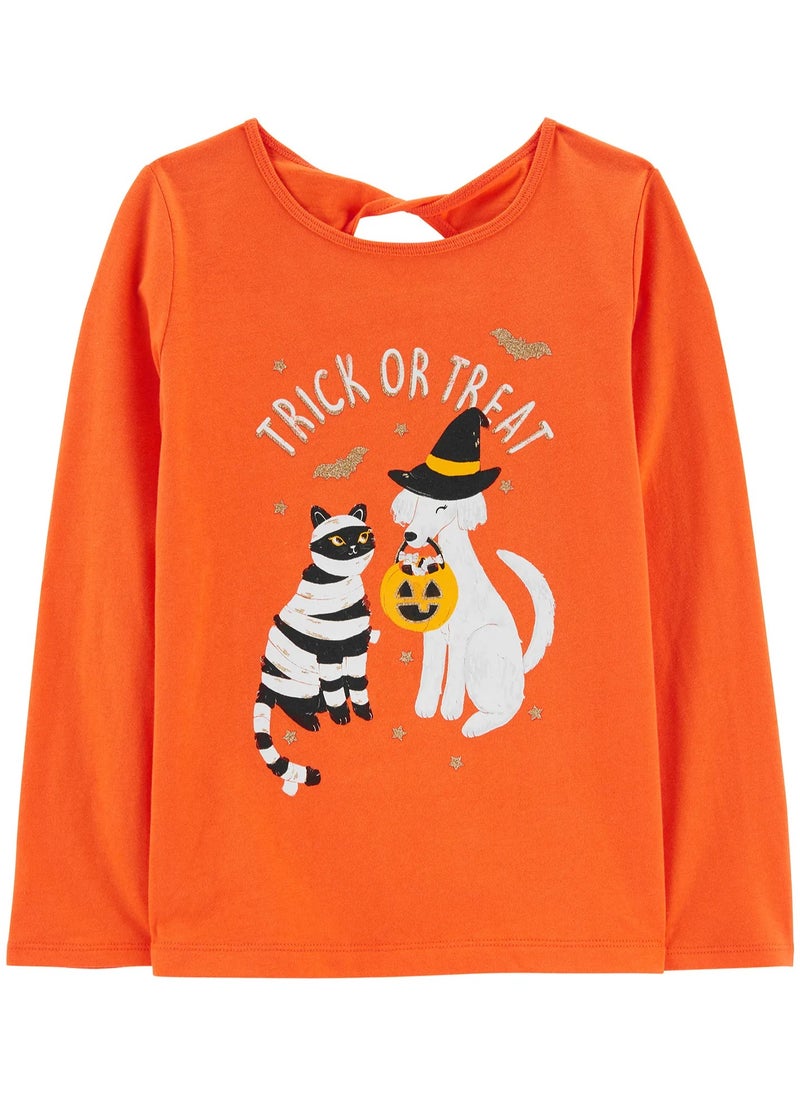 carter's Carter's Trick Or Treat Jersey Tee-Orange  - Image 1