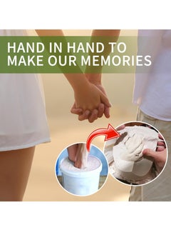 EELHOE Couple Keepsake Hand Casting Kit, Baby Hand and Foot Mold Plaster Hand Mold DIY Kit, Kids Keepsake Sculpture, Suitable for Newborn, Valentine's Day, Wedding, Anniversary Hand Mold Sculpture Kit  - Image 4