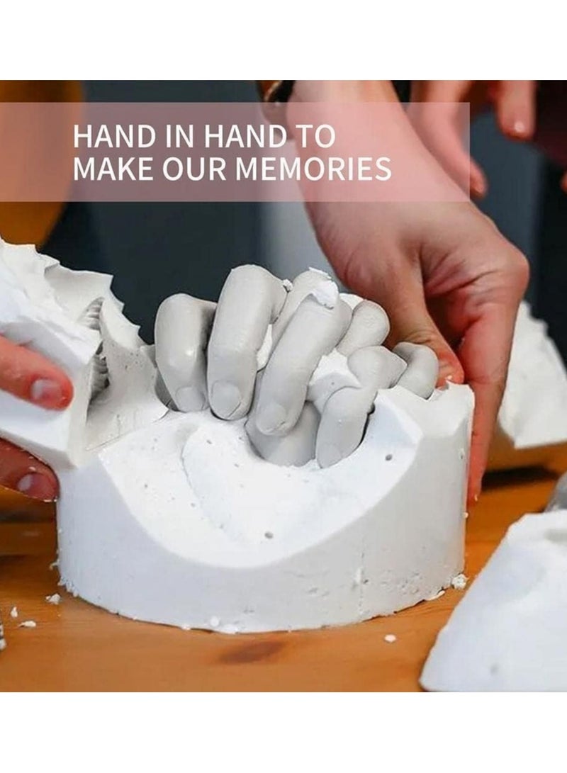إيلهو مجموعة صب اليد التذكارية للزوجين، مجموعة أدوات يدوية لقالب اليد والقدم للطفل، منحوتة تذكار للأطفال، مناسبة لحديثي الولادة، وعيد الحب، والزفاف، ومجموعة نحت قوالب اليد للذكرى السنوية - Image 2