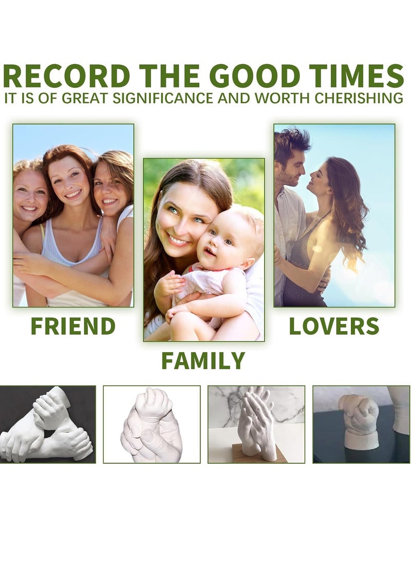 إيلهو مجموعة صب اليد التذكارية للزوجين، مجموعة أدوات يدوية لقالب اليد والقدم للطفل، منحوتة تذكار للأطفال، مناسبة لحديثي الولادة، وعيد الحب، والزفاف، ومجموعة نحت قوالب اليد للذكرى السنوية - Image 3