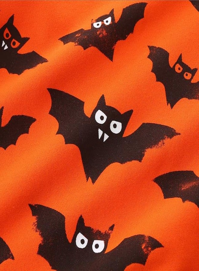 warmstraw Toddler Boys Girls Sweatshirt Long Sleeve Cotton Cute Halloween Tops Tees Shirt Orange 4-5T - Image 5
