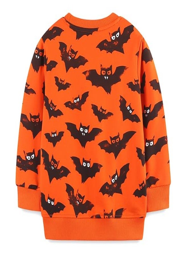 warmstraw Toddler Boys Girls Sweatshirt Long Sleeve Cotton Cute Halloween Tops Tees Shirt Orange 4-5T - Image 3