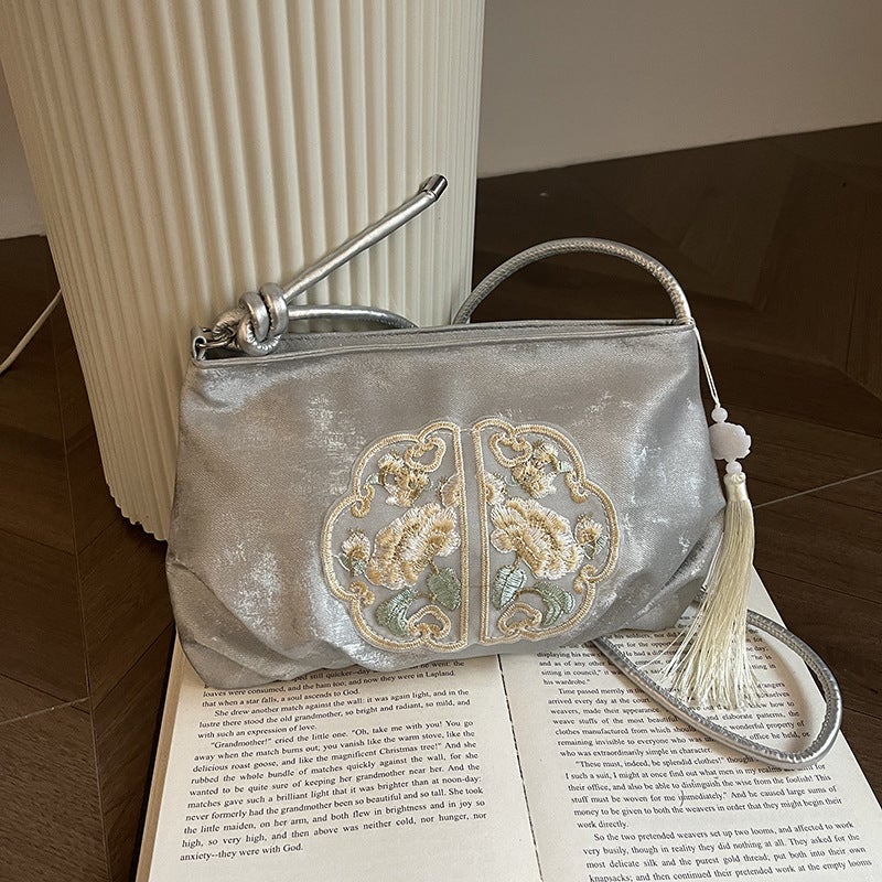 New Chinese Style National Style Embroidered Small Bag Women'S Summer Western Style All-Match Work Commuter Shoulder Crossbody Bag - Image 5