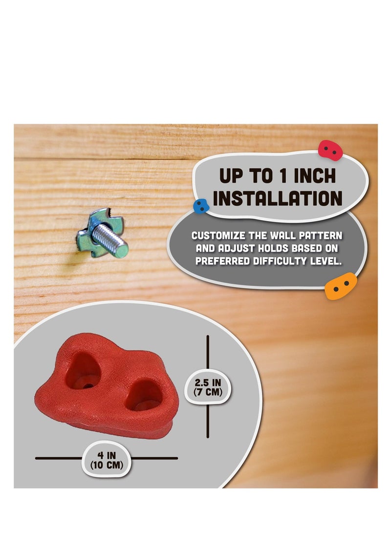 20 Pack Kids Rock Climbing Holds, Includes Mounting Hardware for 1" Installation, Holds Climbing Rocks for Outdoor Indoor Home Playground  - Image 5