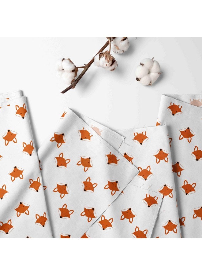 باكاتي Bacati - طقم مكون من قطعتين من ملاءات السرير المجهزة بطبعة ثعلب برتقالي/رمادي (برتقالي/رمادي) - Image 2