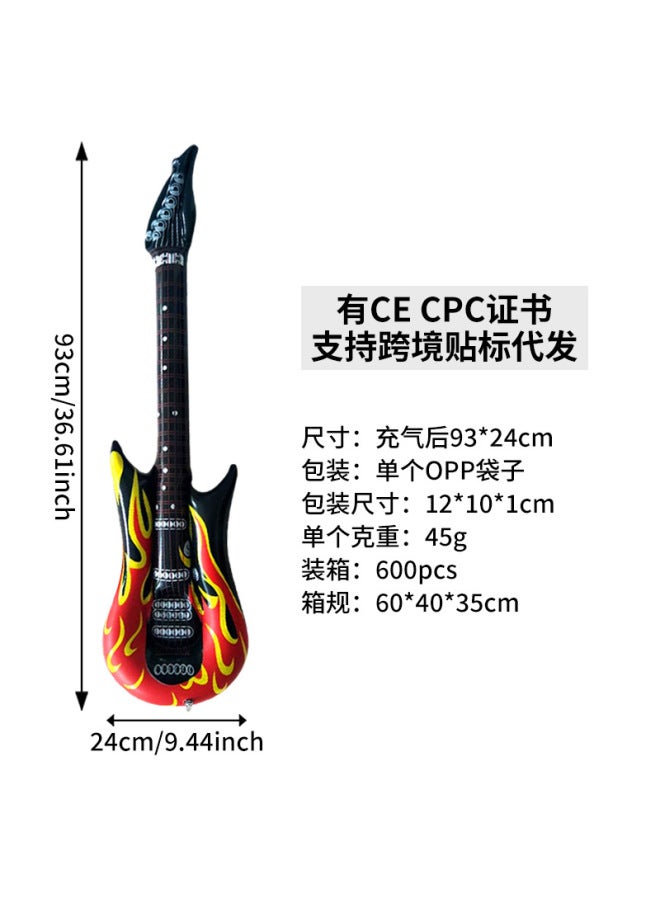 Environmental Protection Pvc Party Stage Activities Interactive Props 95cm Simulation Children's Toys Inflatable Guitar