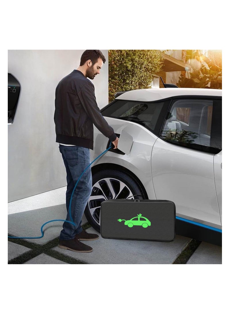 SYOSI Electric Vehicle Charging Cable Storage Bag, Electric Car Charger Cable Holder Bag Ev Charging Cable Travel Pouch, Portable Ev Charging Cable Carrying Case for Electric Vehicles, Extension Cables - Image 4