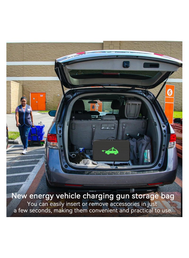 SYOSI Electric Vehicle Charging Cable Storage Bag, Electric Car Charger Cable Holder Bag Ev Charging Cable Travel Pouch, Portable Ev Charging Cable Carrying Case for Electric Vehicles, Extension Cables - Image 3