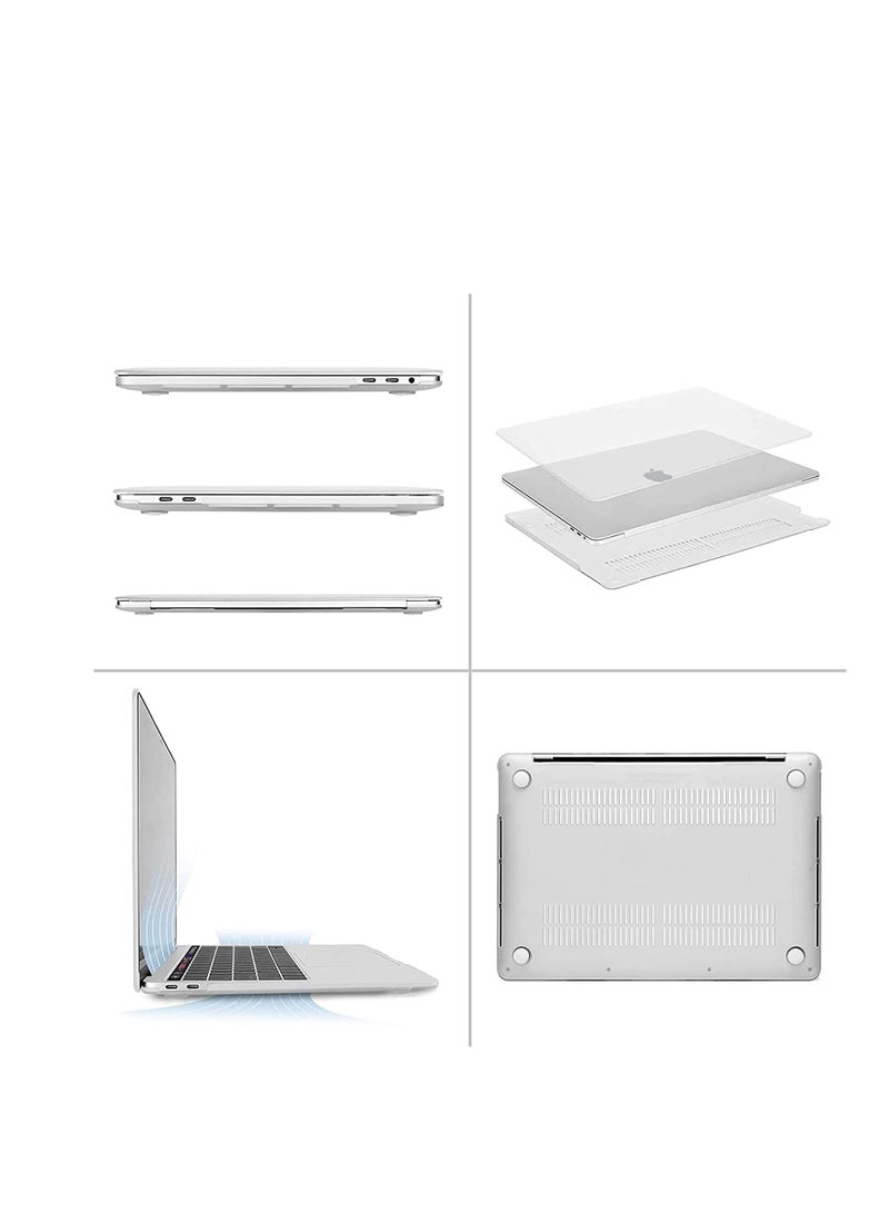 3 in 1 Bundle Case for MacBook Pro 14 Inch 2024 A3112/A3185/A3401 2023 M3 A2918/A2992 M2 A2779 M1 A2442 Pro/Max,Hardshell CaseKeyboard CoverScreen Film for Mac Pro 14 (2024-2021),Frosted Clear - Image 3
