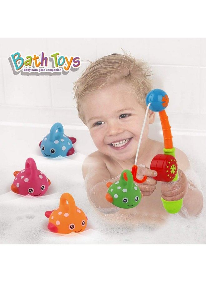 Dwi Dowellin Bath Toys Fishing Games Swimming Whales Bath Time Bathtub Toy For Toddlers Baby Kids Infant Fish Set Age 18Months And Up - Image 5