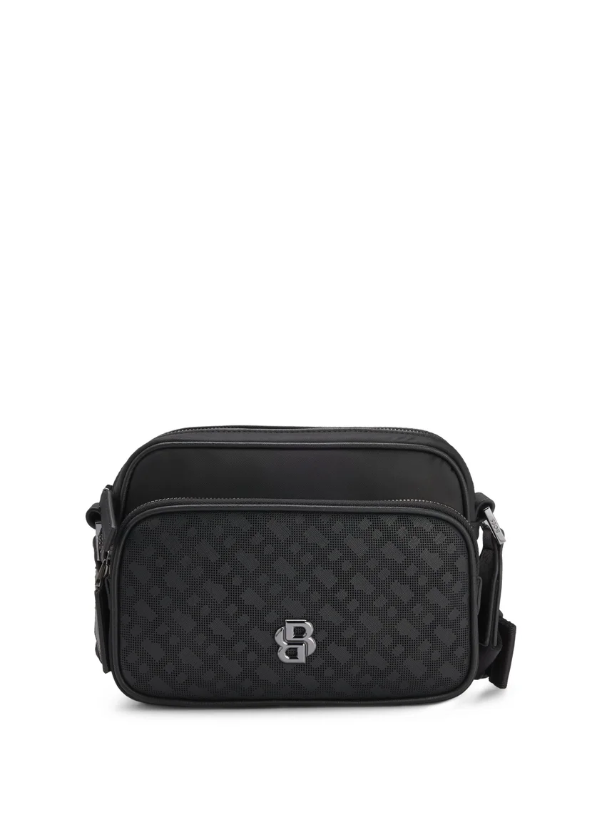 بوس Crossbody bag with monogram pattern