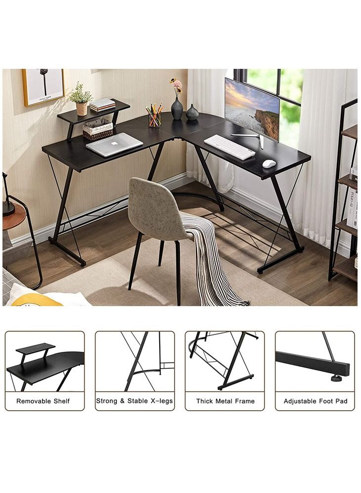 ZUIHAO L Shaped Gaming Desk Computer Corner Desk Pc Gaming Desk Table  for Home Office Sturdy Writing Workstation - Image 2
