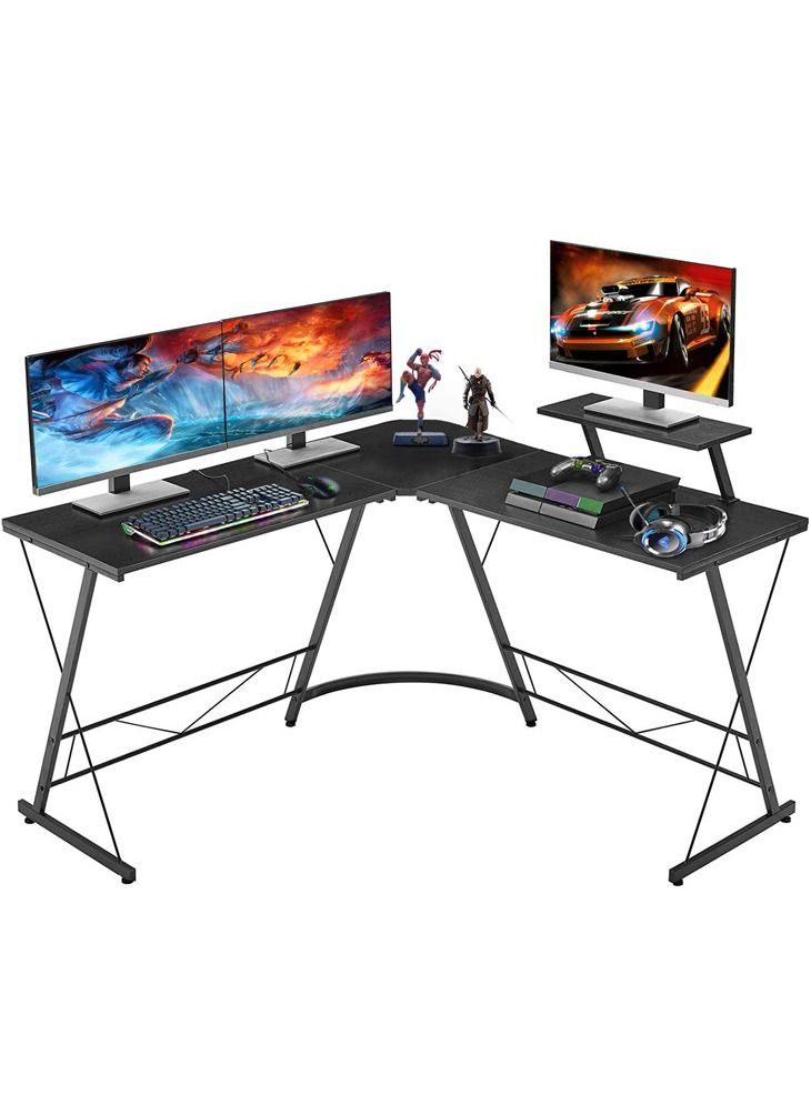ZUIHAO L Shaped Gaming Desk Computer Corner Desk Pc Gaming Desk Table  for Home Office Sturdy Writing Workstation - Image 1