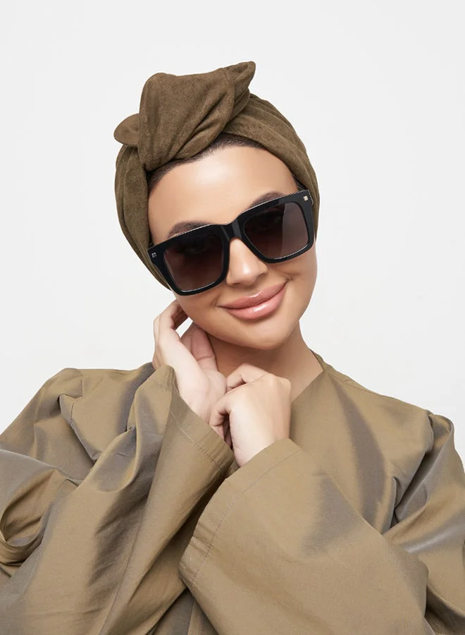 30Sundays 30Sundays GROVE,Women Sunglasses, Square Sunglasses, UV Protection: UV400 (Black,Gray)