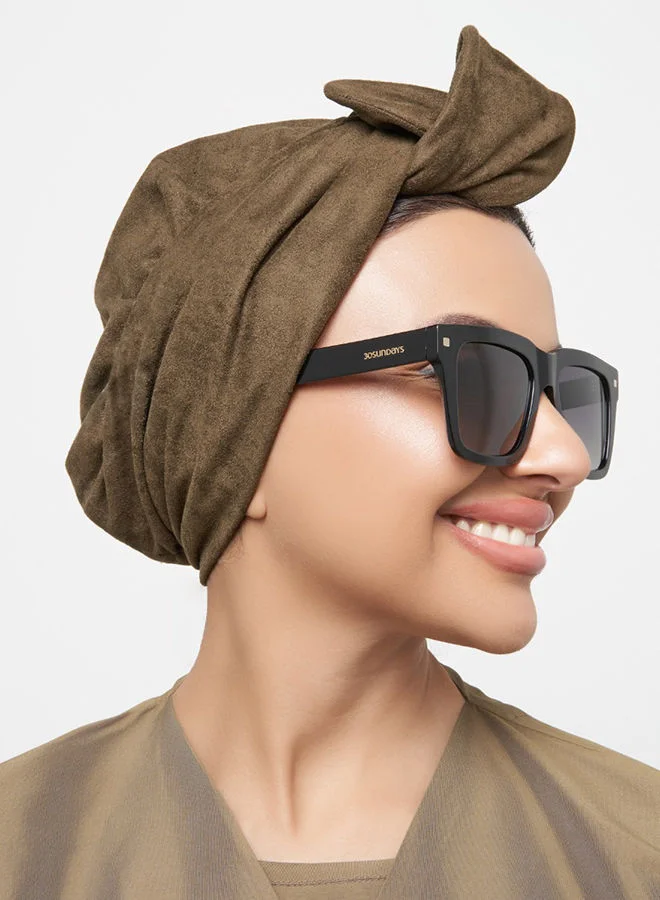 30Sundays 30Sundays GROVE,Women Sunglasses, Square Sunglasses, UV Protection: UV400 (Black,Gray)