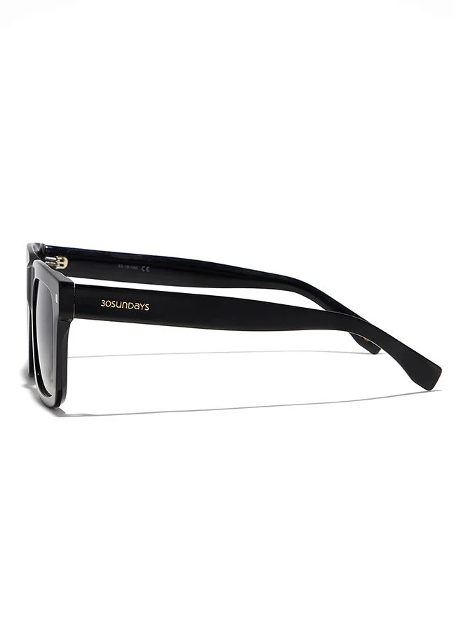 30Sundays 30Sundays GROVE,Women Sunglasses, Square Sunglasses, UV Protection: UV400 (Black,Gray)