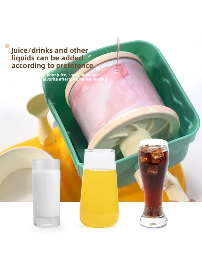 Generic - Homemade Ice Cream Machine Suit Parent-Child Interactive Edible Ice Smoother Machine Boy Girl Children's Toy Ice Maker-Color:Ice Cream Ice Machine-green (e-commerce Box) - Image 1