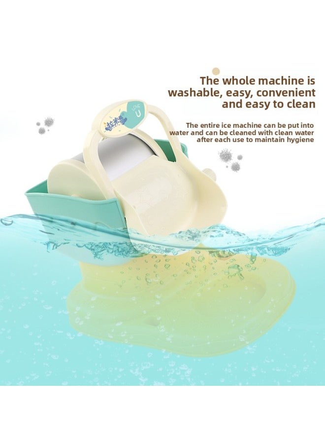 Generic - Homemade Ice Cream Machine Suit Parent-Child Interactive Edible Ice Smoother Machine Boy Girl Children's Toy Ice Maker-Color:Ice Cream Ice Machine-green (e-commerce Box) - Image 1