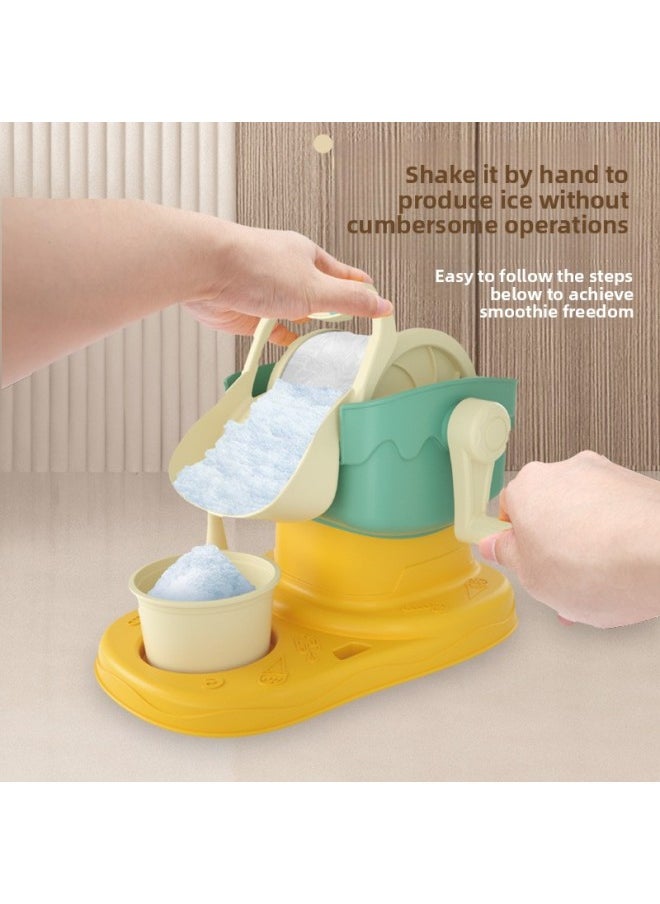 Generic - Homemade Ice Cream Machine Suit Parent-Child Interactive Edible Ice Smoother Machine Boy Girl Children's Toy Ice Maker-Color:Ice Cream Ice Machine-green (e-commerce Box) - Image 1