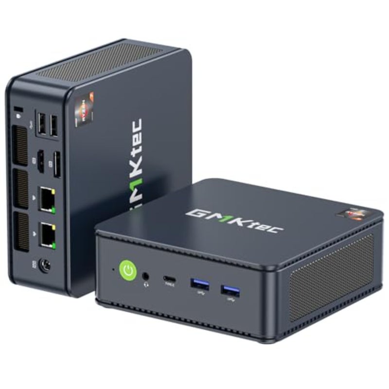 M5 Ultra Gaming Mini PC Ryzen 7 7730U ترقية 7430U/ 5825U 32 جيجا رام 1 تيرابايت SSD Dual NIC LAN 2.5 جيجا بايت أجهزة كمبيوتر مكتبية منزلية، شاشة ثلاثية 8K، WiFi 6E، USB3.2، USB-C، BT، DP، HDMI 2.0 - Image 1