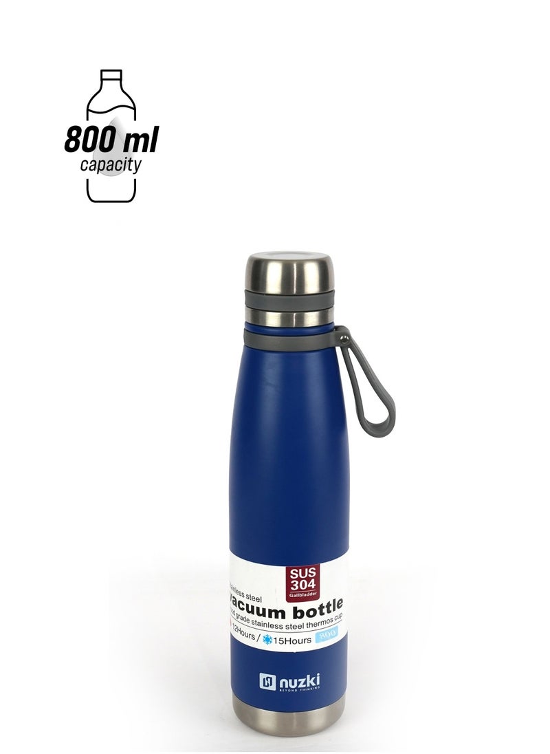 nuzki - 800ml Stainless Steel Vacuum Insulated Flask - Nuzki Leak-Proof, BPA-Free Double-Walled Sports Water Bottle for Hot and Cold Drinks - Ideal Travel Water Bottle - Image 1