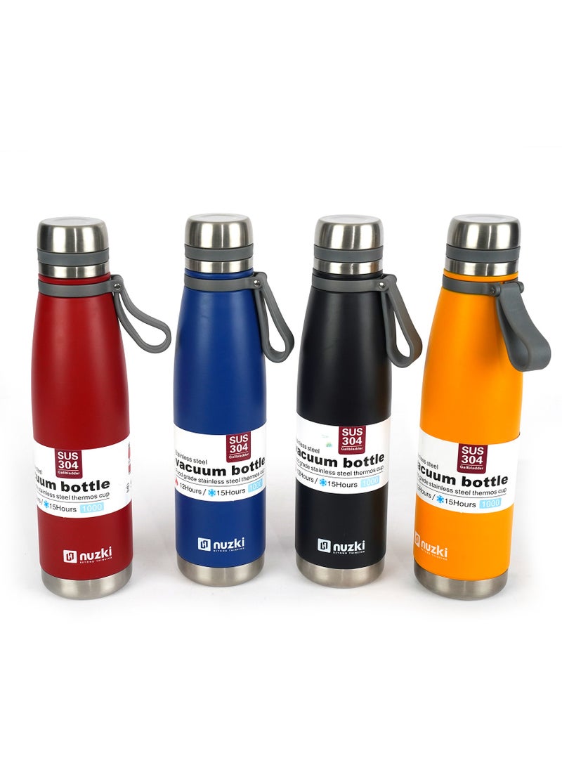 nuzki - 800ml Stainless Steel Vacuum Insulated Flask - Nuzki Leak-Proof, BPA-Free Double-Walled Sports Water Bottle for Hot and Cold Drinks - Ideal Travel Water Bottle - Image 1