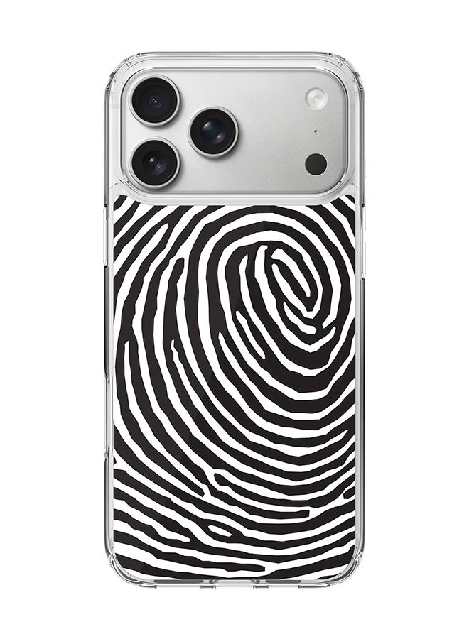 Stylizedd Classic Clear MagSafe Case for iPhone 17 Pro Max , Hybrid Soft Case Flexible Edges Anti Drop TPU PC Gel Thin Transparent Cover [ Designed for iPhone 17 Pro Max ] - Finger Prints Full Print