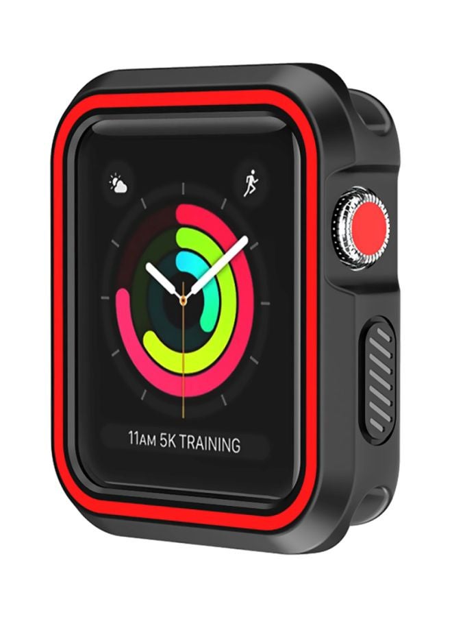 Voberry Rugged Armor Bumper Protective Case Cover For Apple Watch Series 1/2/3 38mm Black/Red - Image 4