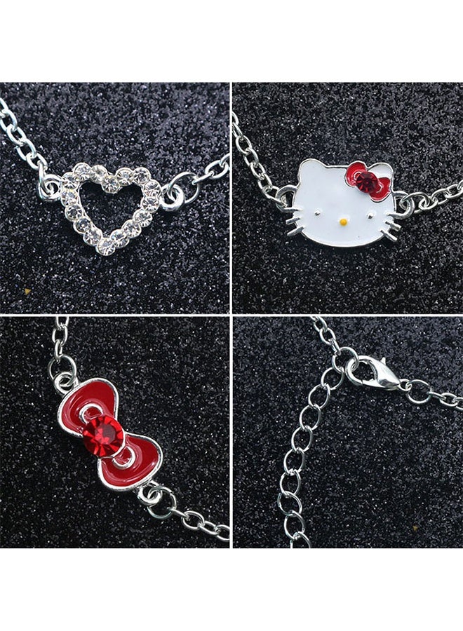 Sanrio Hello Kitty Jewelry Set for Women and Teens, Earring Necklace, and Bracelet Set - Image 2