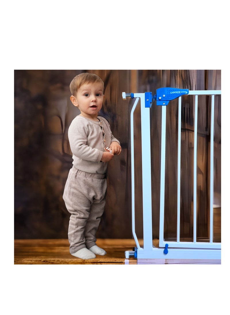 Kiddale - Baby 75-82cm AutoClose Baby Safety Gate Passage,  Double Locking Mechanism, Child Safety, Stair & Kitchen Gate, Barrier, Fence for kids and pets - Image 1