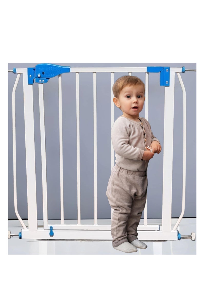 Kiddale - Baby 75-82cm AutoClose Baby Safety Gate Passage,  Double Locking Mechanism, Child Safety, Stair & Kitchen Gate, Barrier, Fence for kids and pets - Image 1