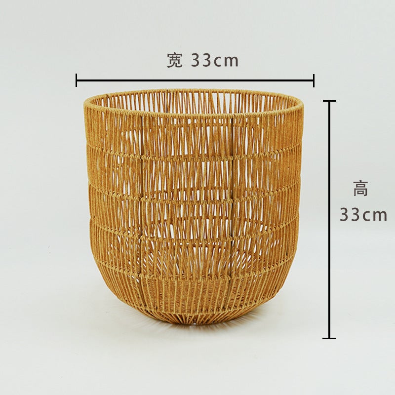 Dirty Clothes Basket Laundry Basket Clothes Storage Basket Household Clothes Basket Clothes Imitation Rattan Basket Dirty Clothes Basket Storage Artifact - Image 1