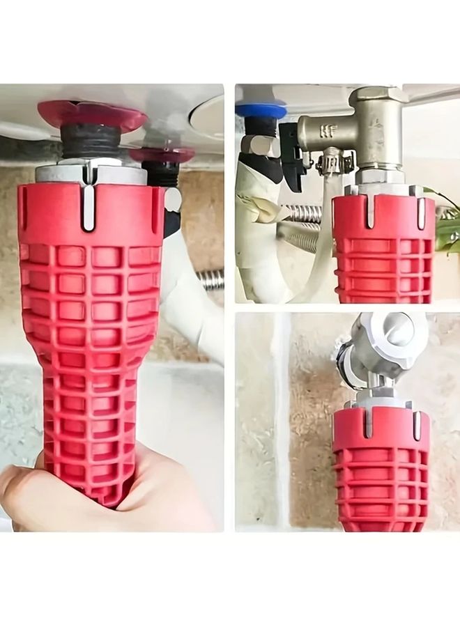 8 In 1 Durable Multifunctional Plastic Sink Wrench Abrasion Resistant Tool For Faucet Bathroom Installation - Image 4