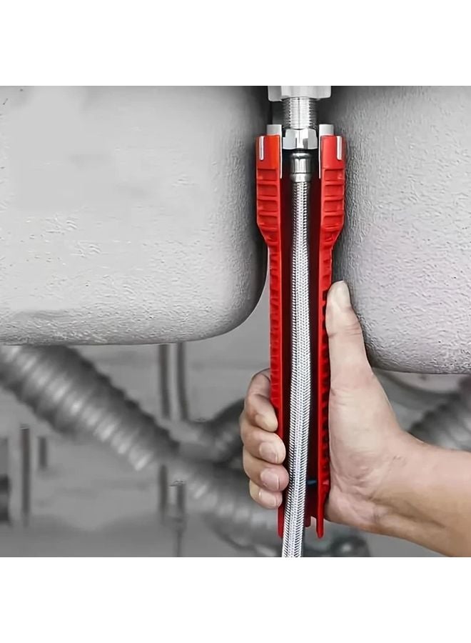 8 In 1 Durable Multifunctional Plastic Sink Wrench Abrasion Resistant Tool For Faucet Bathroom Installation - Image 5