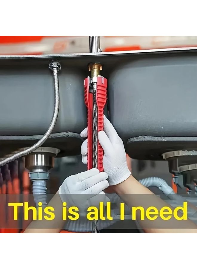 8 In 1 Durable Multifunctional Plastic Sink Wrench Abrasion Resistant Tool For Faucet Bathroom Installation - Image 2