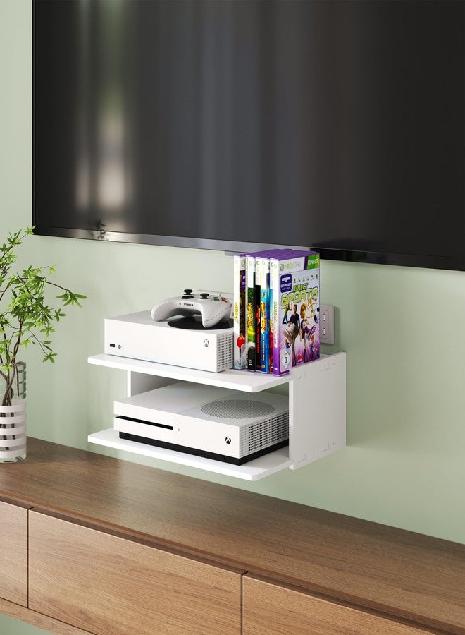 AREAJD Floating Under TV Game Shelf Stand for Xbox Series S/X, Projector/Router/Entertainment Center, Projector Holder Accessories - Image 1