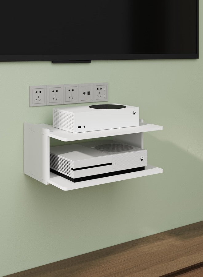 AREAJD Floating Under TV Game Shelf Stand for Xbox Series S/X, Projector/Router/Entertainment Center, Projector Holder Accessories - Image 2