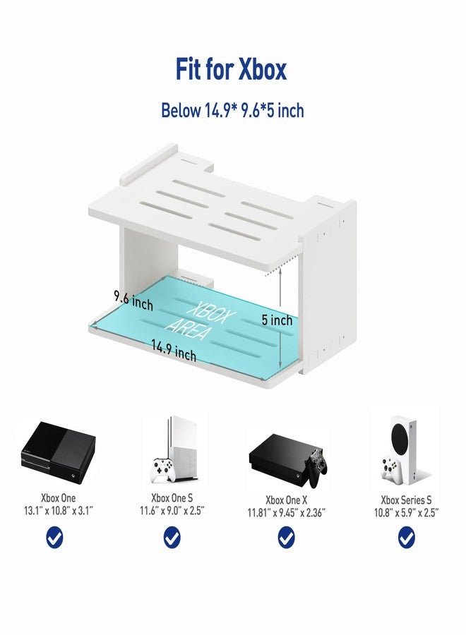 AREAJD Floating Under TV Game Shelf Stand for Xbox Series S/X, Projector/Router/Entertainment Center, Projector Holder Accessories - Image 5