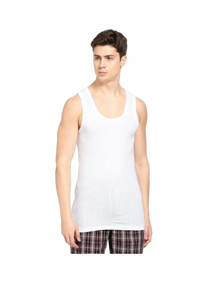 JOCKEY Jockey 8816 Men Super Combed Cotton Round Neck Sleeveless Vest with Extended Length for Easy Tuck Pack of 2