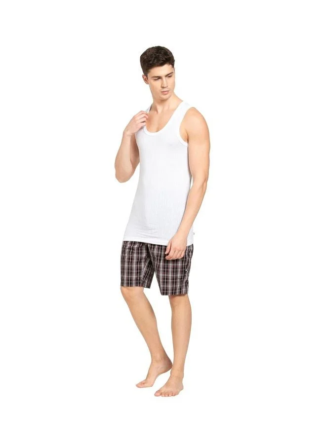 Jockey  Jockey 8816 Men Super Combed Cotton Round Neck Sleeveless Vest with Extended Length for Easy Tuck Pack of 2 for Men | Best Price UAE