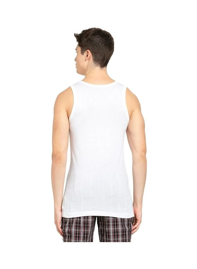Jockey  Jockey 8816 Men Super Combed Cotton Round Neck Sleeveless Vest with Extended Length for Easy Tuck Pack of 2 for Men | Best Price UAE