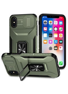 Case Cover For iPhone XR Sliding Camshield Holder Phone Case Alpine Green