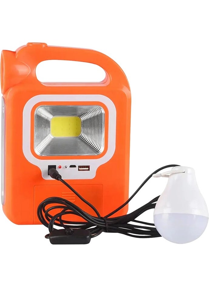 Powermaster HB-6399A Cob LED Solar 3 Stage USB Output Rechargeable Searchlight Flashlight (Don't Forget the 2 Pieces of Bulb)  - Image 2