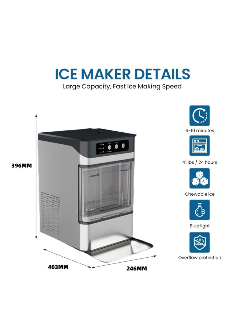 فيبكا Ice Machine Commercial Milk Tea Shop Countertop Ice Maker Fully Automatic Household Ice Machine  - Image 1