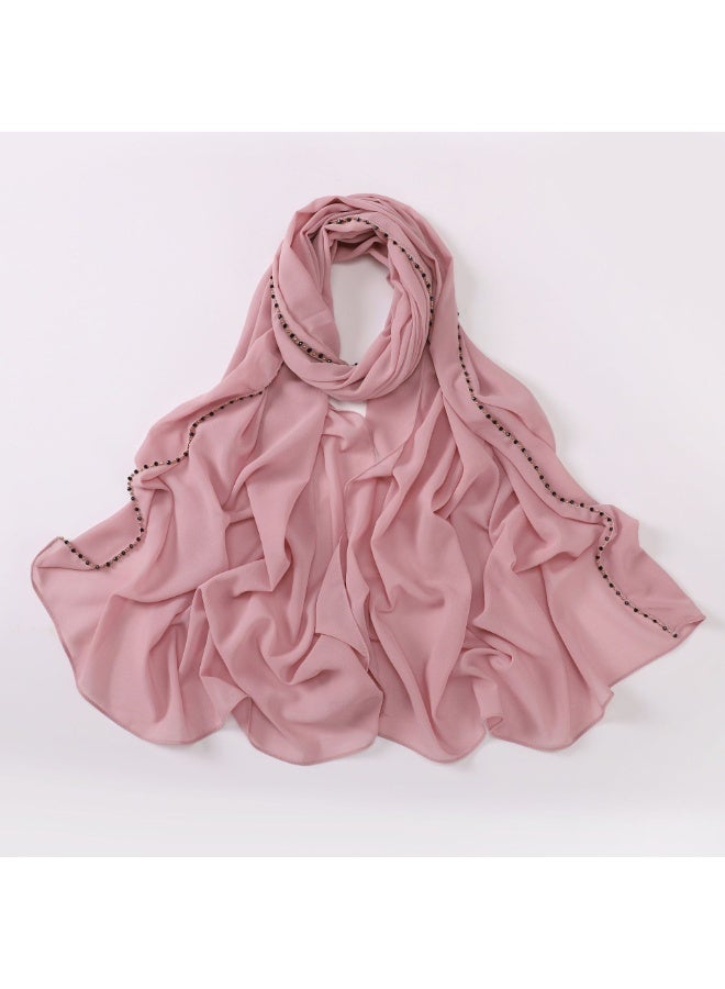 Nariele شال شيفون لؤلؤي كريستالي جديد - Image 1