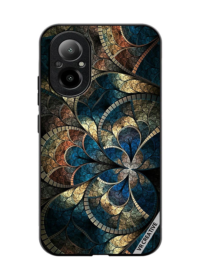 VR CREATIVE Protective Case Cover For Realme C67 4G Mandala Abstract Design Multicolour - Image 1