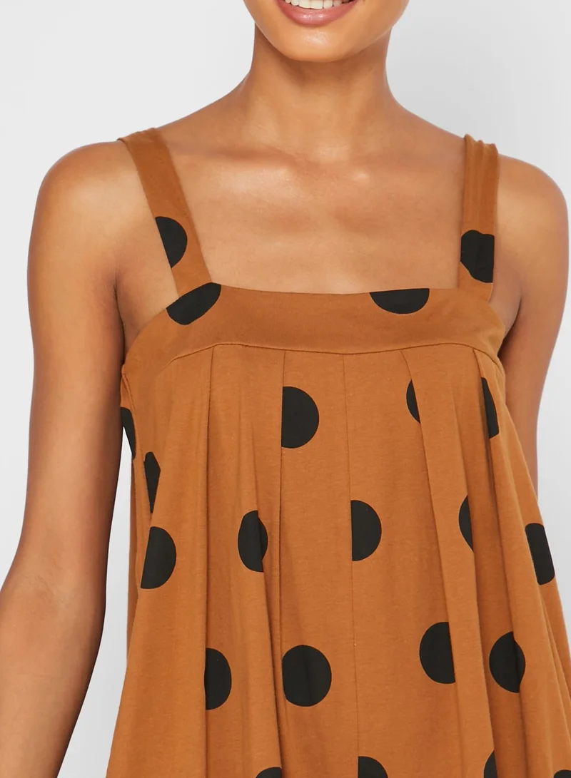 Ginger Polka Dot Cropped Pyjama Set