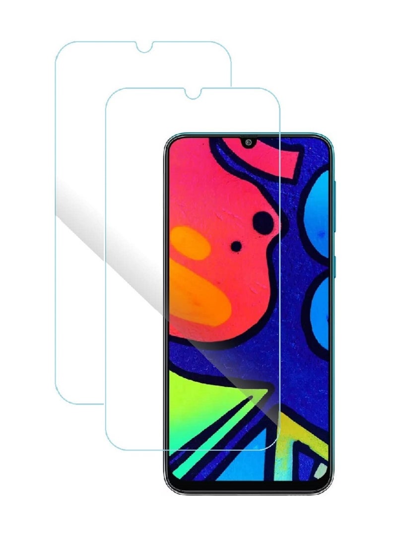 Super 2 Pieces Tempered Glass Screen Protector Clear Designed For Samsung Galaxy F41 Full Screen Coverage And Bubble Free - Image 1