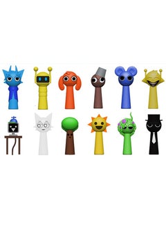 Y&D 12 Pcs Sprunki  Figure Toys The Sprunki  Action Figure Toys For Fans Boys And Girls Best Gifts Sprunki Series Figures Model Birthday Cake Toppers 
