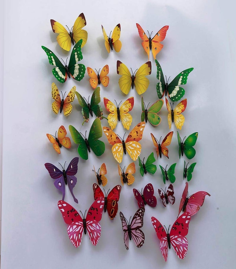 Rangoli Butterfly Wall Stick or Magnet for Home, Office, Kids Room Décor Self Adhesive Removable PVC. Design-6 - Image 1